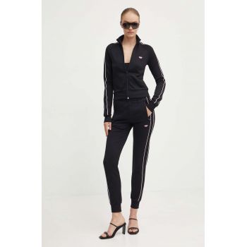 Diesel pantaloni de trening P-JAM-PIPING-D culoarea negru, neted, A15040.0DLAA