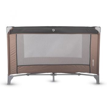 Patut pliabil cu un singur nivel de inaltime Coccolle Notte, Geanta transport inclusa, Dimenisune interioara 120x60 cm, Ideal pentru calatorii, Foarte compact la pliere, Dessert Taupe