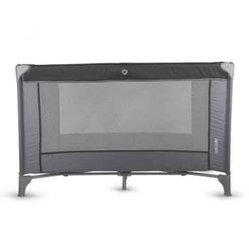 Patut pliabil cu un singur nivel de inaltime Coccolle Notte, Geanta transport inclusa, Dimenisune interioara 120x60 cm, Ideal pentru calatorii, Foarte compact la pliere, Greystone