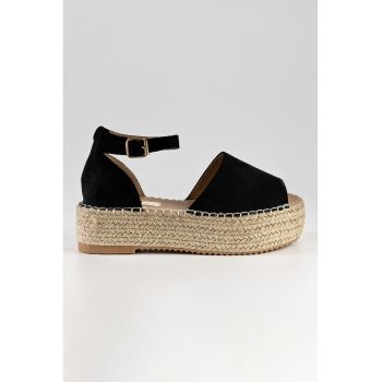 Sandale-espadrile cu talpa flatform
