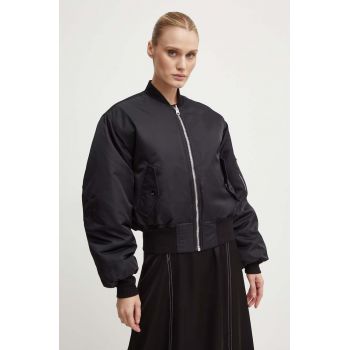Day Birger et Mikkelsen geaca bomber Baldur - Heavy Nylon femei, culoarea negru, de iarna, DAY65243202 Day Birger et Mikkelsen geaca bomber Baldur - Heavy Nylon femei, culoarea negru, de iarna, DAY65243202