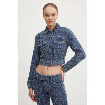 Diesel geacă din denim DE-ATEL-S femei, de tranziție, A14203.0PGAH