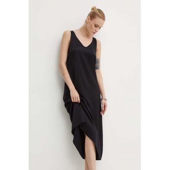 Marc O'Polo rochie culoarea negru, midi, dreaptă, 406110321409