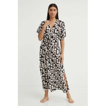 Max Mara Beachwear rochie de plajă din bumbac culoarea negru, 2416221059600