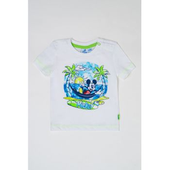 Tricou de bumbac cu Mickey Mouse