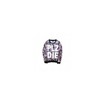 Bluza Barbati, Zamo®, PLZ DIE, Imprimeu Floral, Model Litere, Marimea M