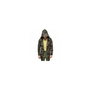 Hanorac Barbati, Zamo®, Dresden, Lung, din Bumbac, Camuflaj Militar, Culoare Verde, Marimea M