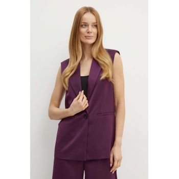 MAX&Co. vesta culoarea violet, un singur rand de nasturi, 2426156011200