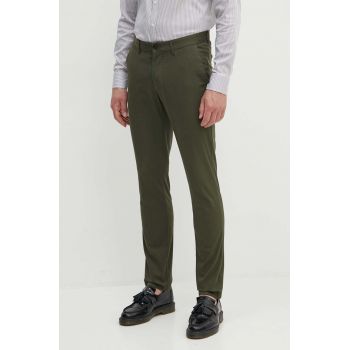 Michael Kors pantaloni barbati, culoarea verde, mulata