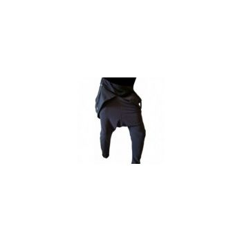 Pantaloni Dama, Zamo®, Osaka, cu Tur Lasat si Bretele Incrucisate, Bumbac, Culoare Neagra, Marimea L