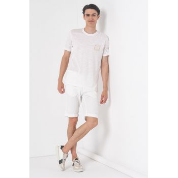 Pantaloni scurti din amestec de in