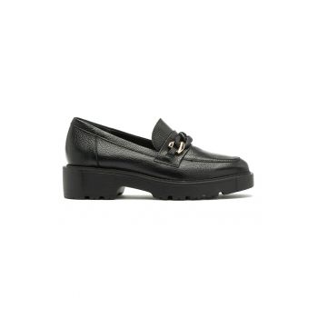Pantofi loafer de piele cu detalii lant