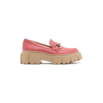 Pantofi loafer de piele cu detaliu metalic Pauline