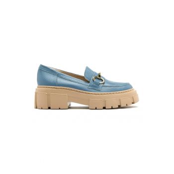 Pantofi loafer de piele cu detaliu metalic Pauline