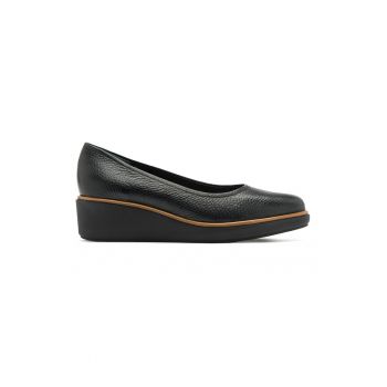 Pantofi wedge de piele Ella