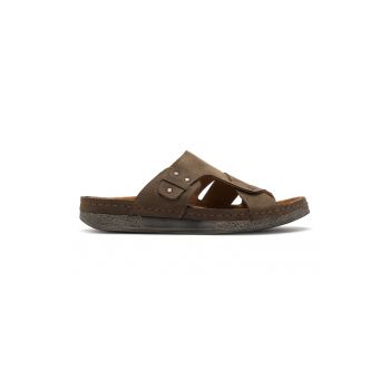 Papuci uni de piele Brunon