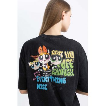 Rochie-tricou cu imprimeu pe partea din spate