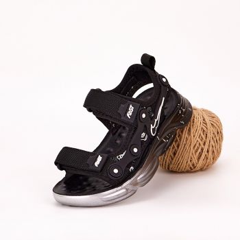 Sandale Baiat Negru/Alb Cu Arici Chip