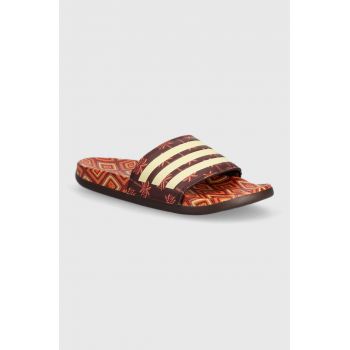 adidas papuci Adilette femei, culoarea maro, IH2136