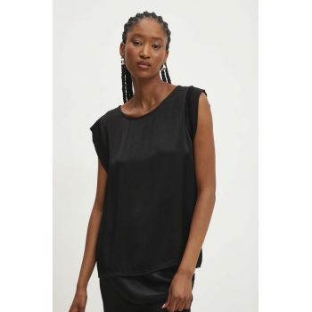 Answear Lab bluza femei, culoarea negru, neted