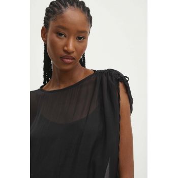 Answear Lab bluza femei, culoarea negru, neted