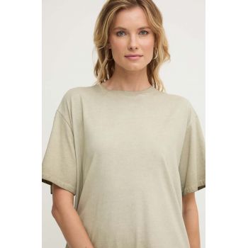Answear Lab tricou din bumbac femei, culoarea verde