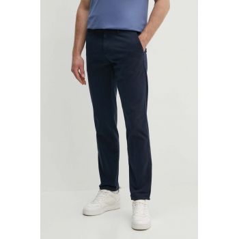 BOSS pantaloni barbati, culoarea albastru marin, drept, 50487976