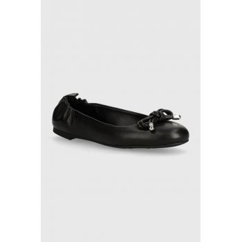 MICHAEL Michael Kors balerini de piele Astra culoarea negru, 40T4ATFP1L 001
