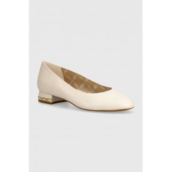 MICHAEL Michael Kors balerini de piele June culoarea bej, 40T4JUFP1L 289