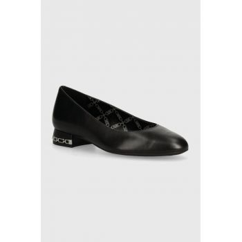 MICHAEL Michael Kors balerini de piele June culoarea negru, 40T4JUFP1L 001