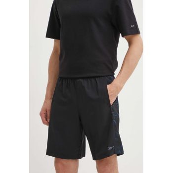 Reebok pantaloni scurți de antrenament Motion Camo culoarea negru, 100076394