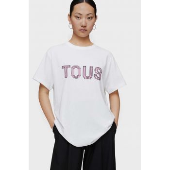 Tous tricou din bumbac femei, culoarea roz, 2002104713