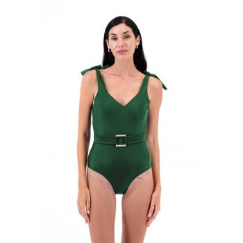 Costum de baie intreg cu o curea asortata