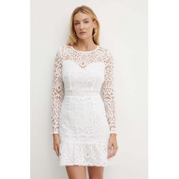 Morgan rochie RILLE culoarea alb, mini, mulata, RILLE