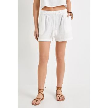 Pantaloni scurti din muslin cu snur de ajustare