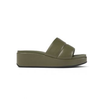 Papuci cu toc wedge din piele Misia