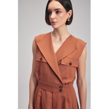Vesta crop cu decolteu in V