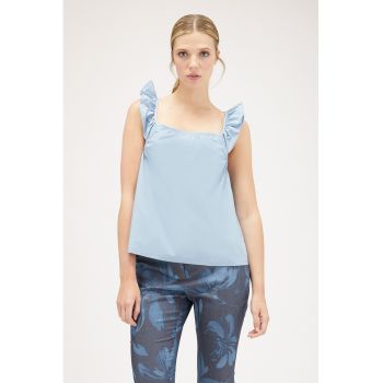 Bluza din bumbac cu volane
