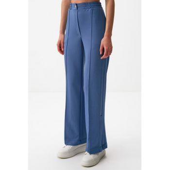 Pantaloni din amestec de modal cu croiala ampla