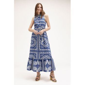 Rochie midi cu imprimeu paisley