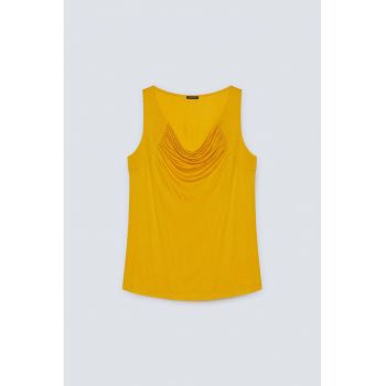 Top cu decolteu drapat