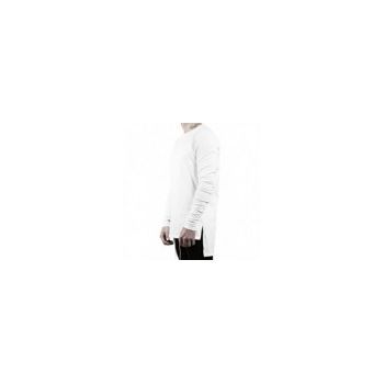 Bluza Barbati, Zamo, LAY LOW, Asimetrica, Lunga, Culoare Alba, Marimea M