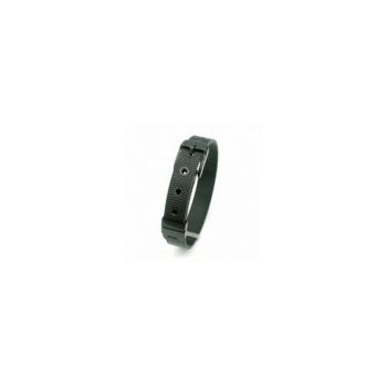 Bratara Barbati, Zamo®, Amumiu Light, Zale din inox, Inchidere Catarama, Culoare Neagra