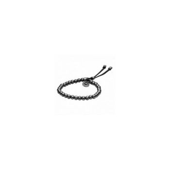 Bratara Barbati, Zamo®, MK Beads Black, Margele Negre si Snur Negru