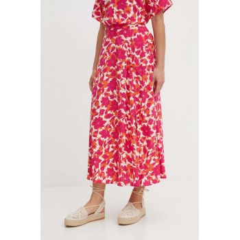 Medicine fusta culoarea roz, maxi, evazati