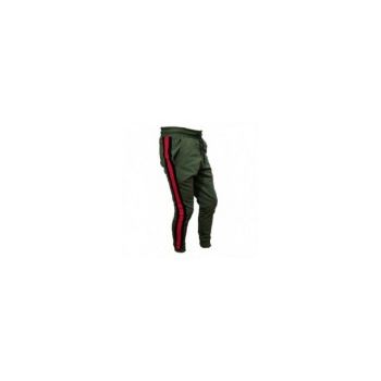 Pantaloni Barbati, Zamo®, Ilmenau, Regular Fit, cu Snur si Elastic, Culoare Kaki cu Banda Rosie, Marime XL