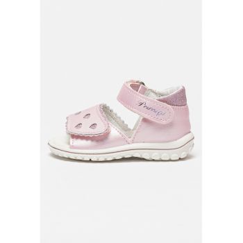 Sandale de piele ecologica cu velcro