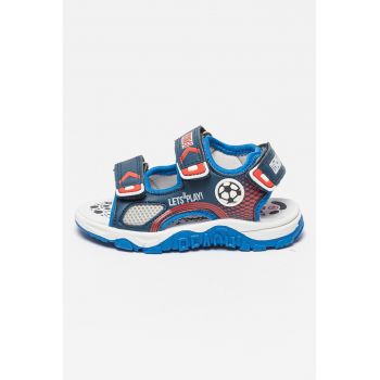 Sandale de piele ecologica cu velcro