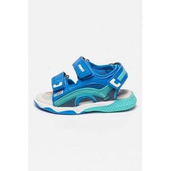 Sandale de piele ecologica cu velcro