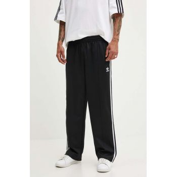 adidas Originals pantaloni Adicolor Baggy Fit Firebird Pant Firebird bărbați, culoarea negru, drept, IZ4801